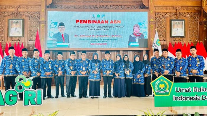 Kunker dan Pembinaan ASN oleh Kakanwil Jatim, Kepala Kemenag Tuban Sampaikan Raihan Prestasi