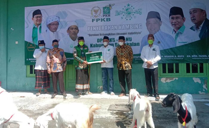 Bantu Pemulihan Ekonomi, DPC PKB Bangkalan Serahkan 273 Ekor Kambing ke PCNU Bangkalan Bantu Pemulihan Ekonomi, DPC PKB Bangkalan Serahkan 273 Ekor Kambing ke PCNU Bangkalan
