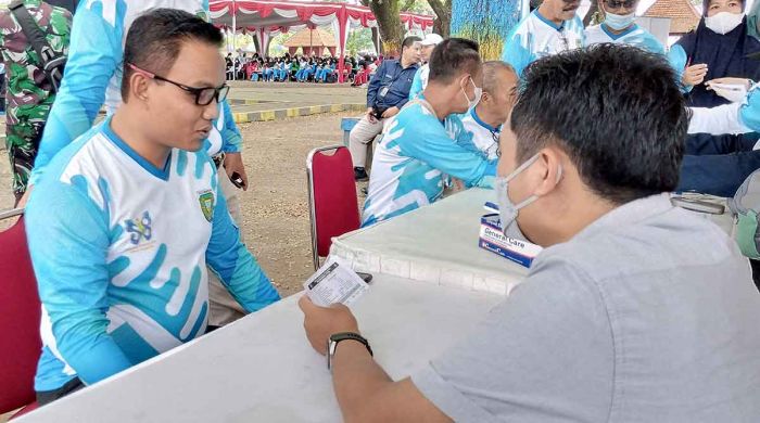 HKN Kota Madiun, Kapolres Antusias Cek Kesehatan HKN Kota Madiun, Kapolres Antusias Cek Kesehatan