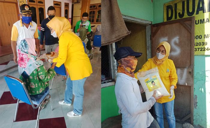 Peduli Dampak Covid-19, Nik Sugiarti Bagikan 250 Paket Sembako kepada Warga Kecamatan Beji