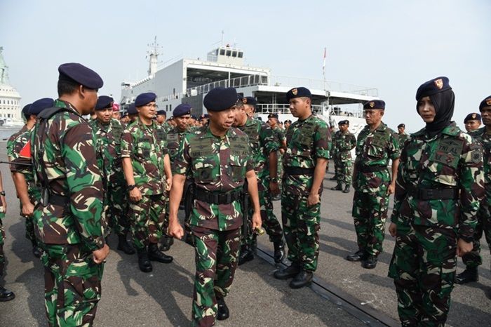 2.500 Prajurit Koarmada II Ikuti Apel Khusus Gabungan Pam Pemilu 2019