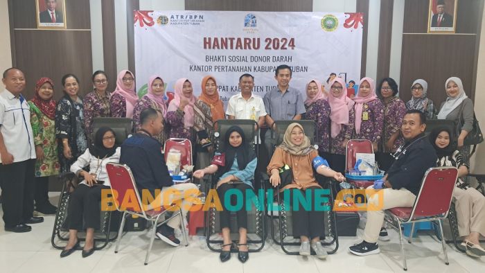 Peringati Hantaru 2024, Kantor ATR/BPN Tuban Gelar Donor Darah Peringati Hantaru 2024, Kantor ATR/BPN Tuban Gelar Donor Darah