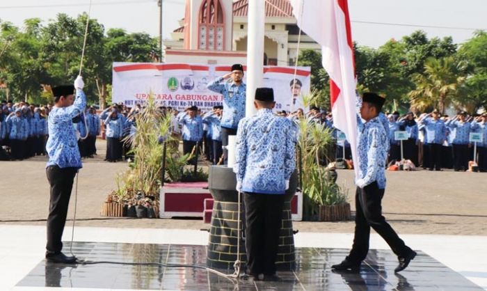 Pemkot Pasuruan Gelar Upacara Peringatan Hari Korpri ke-48, Hari PGRI ke-74, dan HUT DWP ke-20