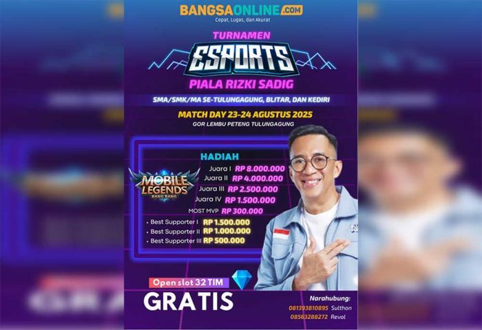 Berikut Daftar 32 Sekolah yang Berlaga di Turnamen E-Sport Mobile Legends Piala Rizki Sadig 2025 Berikut Daftar 32 Sekolah yang Berlaga di Turnamen E-Sport Mobile Legends Piala Rizki Sadig 2025