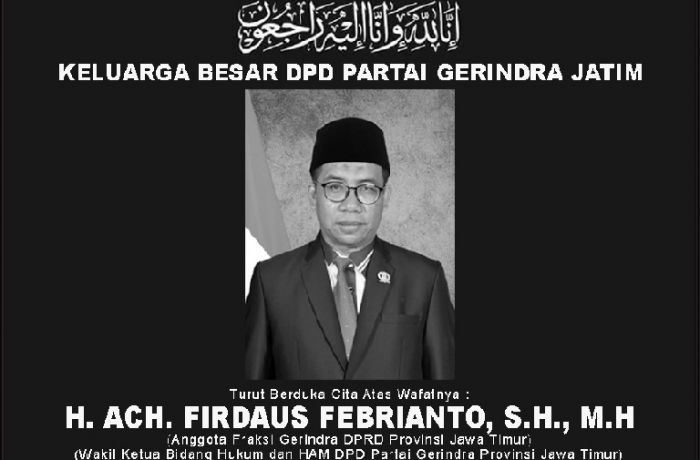 DPRD Jawa Timur Berduka, Salah Satu Anggota, Firdaus Febrianto Tutup Usia DPRD Jawa Timur Berduka, Salah Satu Anggota, Firdaus Febrianto Tutup Usia