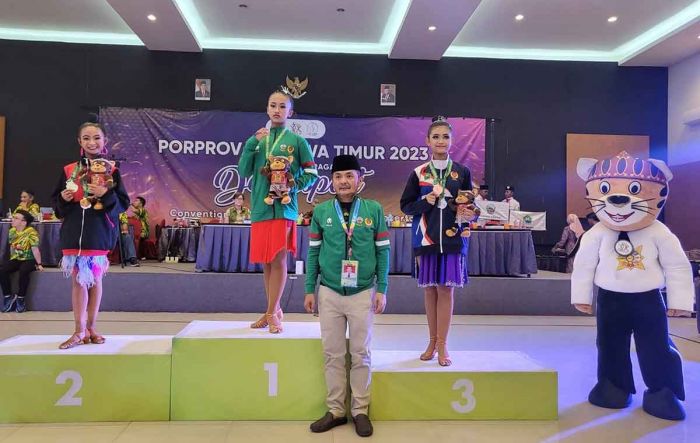 Atlet Dance Sport Bangkalan Sumbang Emas Perdana dalam 2 Kategori Berbeda di Porprov Jatim 2023