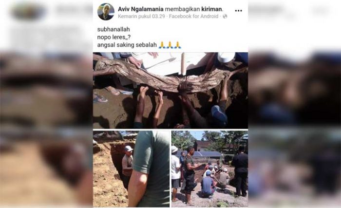 Viral, Jenazah Kiai di Blitar Masih Utuh saat akan Dipindahkan Makam