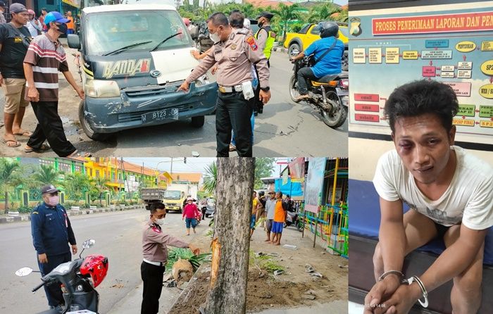 Dikejar Pemilik, Maling Mobil Pikap di Sidoarjo Tertangkap Usai Tabrak Pohon dan Tiga Pengendara Dikejar Pemilik, Maling Mobil Pikap di Sidoarjo Tertangkap Usai Tabrak Pohon dan Tiga Pengendara