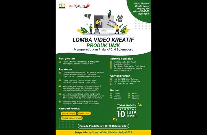 Kadin Bojonegoro Gelar Lomba Video Kreatif Produk UMK Kadin Bojonegoro Gelar Lomba Video Kreatif Produk UMK
