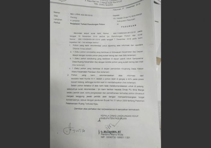 Soal Pencurian Pohon Sonokeling di Pasuruan, Oknum LSM Diduga Salah Gunakan Rekom DLH