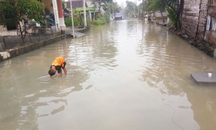 Kali Lamong di Gresik Meluap, Kecamatan Balongpanggang dan Benjeng Terendam Kali Lamong di Gresik Meluap, Kecamatan Balongpanggang dan Benjeng Terendam