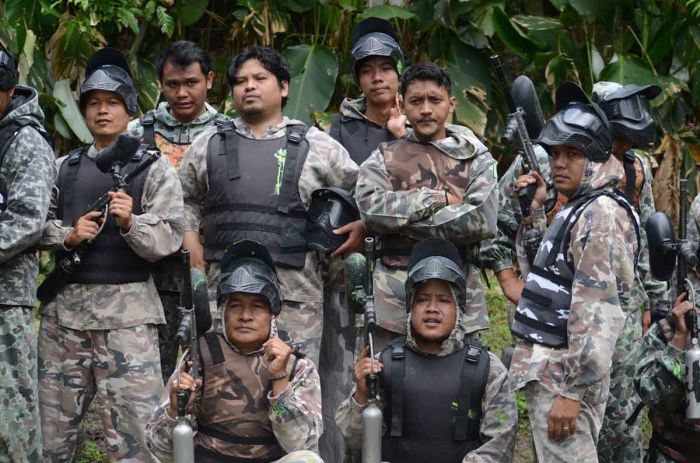 Meriahkan Porwanas, Siwo Kota Batu Perang-perangan Lewat Permainan Paintball Meriahkan Porwanas, Siwo Kota Batu Perang-perangan Lewat Permainan Paintball
