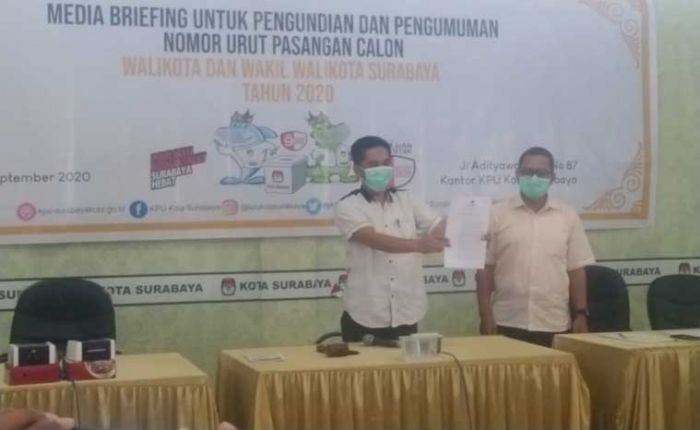 KPU Surabaya Resmi Tetapkan Eri-Armuji dan Mahfud-Mujiaman sebagai Kontestan Pilwali Surabaya 2020