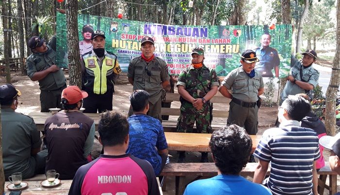 Perhutani KPH Kediri Gandeng TNI-Polri Sosialisasi Stop Kebakaran Hutan