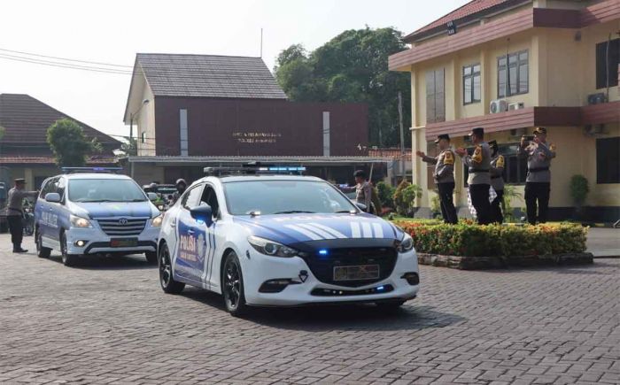Patroli Skala Besar, Upaya Polres Pasuruan Jaga Harkamtibmas saat Pemilu 2024