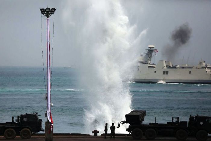 Sambut Puncak Peringatan HUT ke-72 TNI, Unsur-unsur Demo Tempur Laut Gelar Gladi Sambut Puncak Peringatan HUT ke-72 TNI, Unsur-unsur Demo Tempur Laut Gelar Gladi