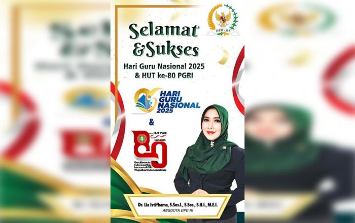 Hari Guru 2025, Anggota DPD RI Lia Istifhama: Momentum Penguatan Adab dan Martabat Pendidik