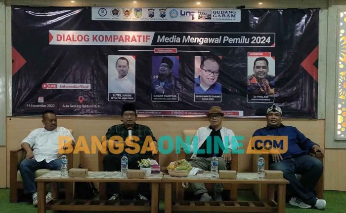Jelang Pemilu 2024, PWI Kediri Gelar Dialog Komparatif Bersama Anggota KPU Jawa Timur dan Ahli Pers