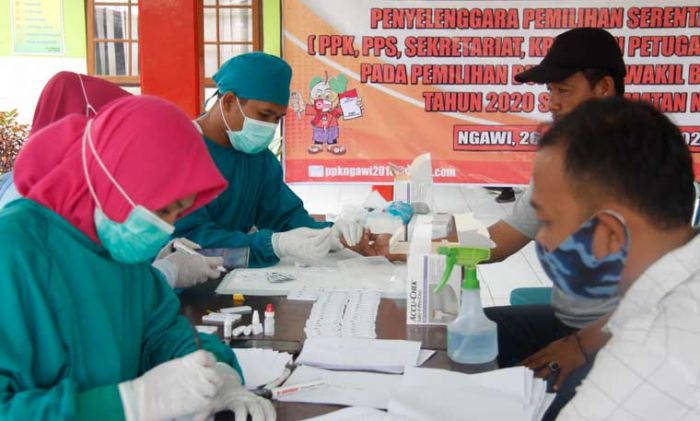 Antisipasi Penyebaran Covid-19, KPU Ngawi Rapid Test Seluruh Petugas Penyelenggara