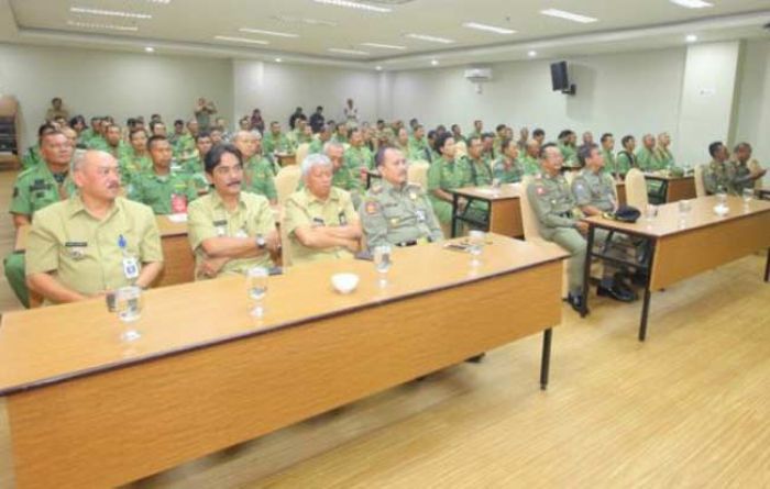 Persiapan Bantu Amankan Pilkada 2018, Puluhan Hansip di Kota Malang Ikut Bimtek