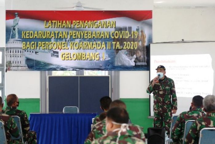 Diskes Koarmada II Adakan Latihan Penanganan Covid-19