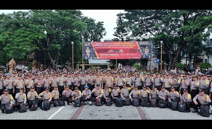 Amankan TPS di Pemilu 2019, ​Polresta Sidoarjo Sebar 104 Anggota