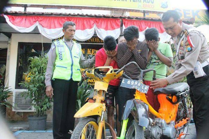 Tiga Joki Cilik Balap Liar Diamankan Polisi