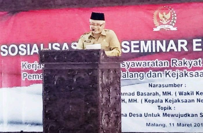 Seluruh Kades se-Kabupaten Malang Hadiri Sosialisasi Empat Pilar