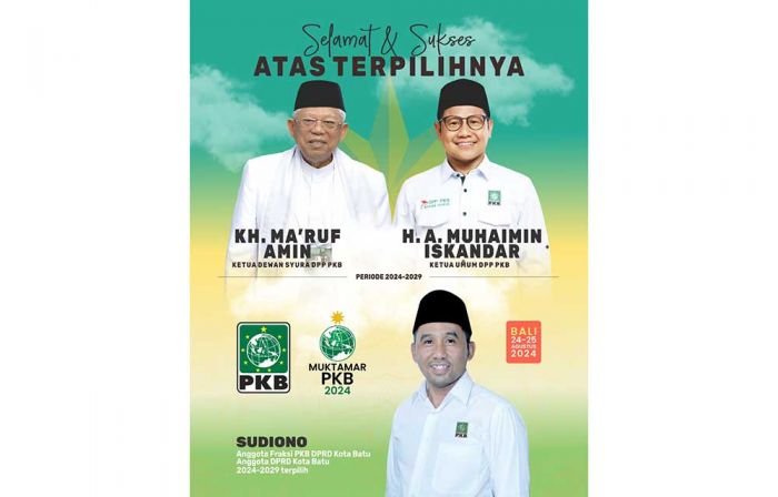 Politikus PKB Kota Batu Beri Ucapan Selamat kepada KH Ma