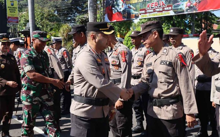 Persiapan Nataru, Polres Kediri Kota Apel Gelar Pasukan Operasi Lilin Semeru 2023 Persiapan Nataru, Polres Kediri Kota Apel Gelar Pasukan Operasi Lilin Semeru 2023