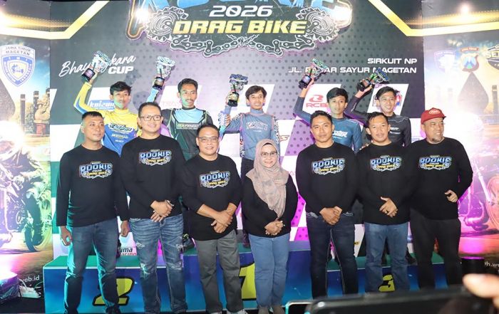 Tampung Hobi Balap para Pemuda, Polres Magetan Gelar Bhayangkara Rookie Dragbike 2026