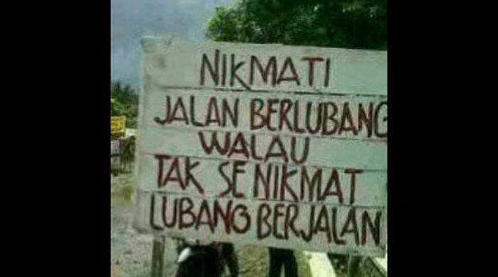 Petugas di Nganjuk Tutup Mata, Jalan Guyangan-Berbek Rusak Parah Petugas di Nganjuk Tutup Mata, Jalan Guyangan-Berbek Rusak Parah