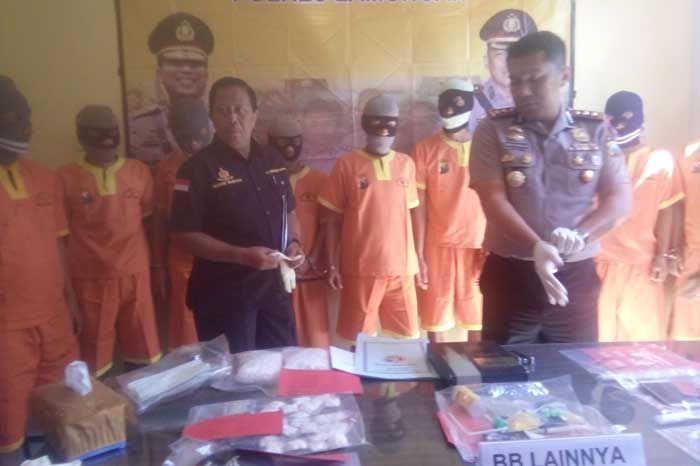 Polres Lamongan Ringkus 10 Tersangka Narkoba Polres Lamongan Ringkus 10 Tersangka Narkoba