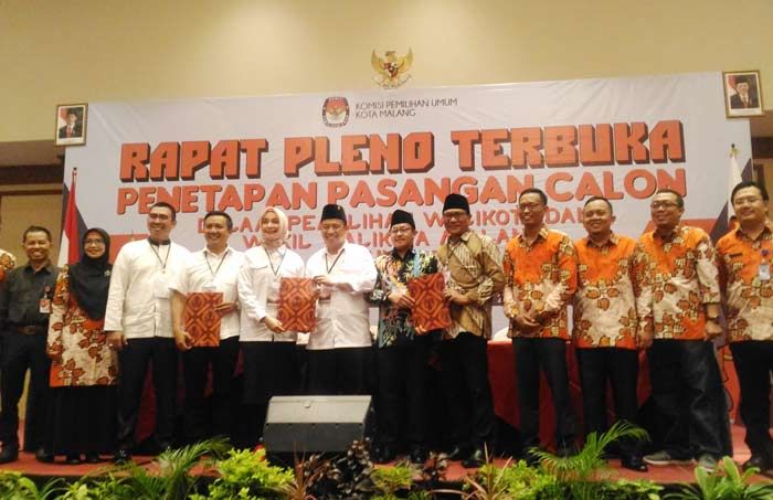 KPU Kota Malang Tetapkan 3 Paslon yang Maju di Pilwali 2018 KPU Kota Malang Tetapkan 3 Paslon yang Maju di Pilwali 2018