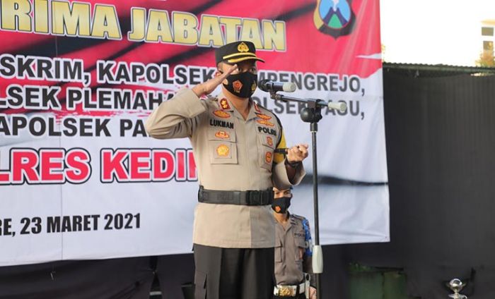 Kapolres Kediri Pimpin Sertijab Sejumlah Pejabat