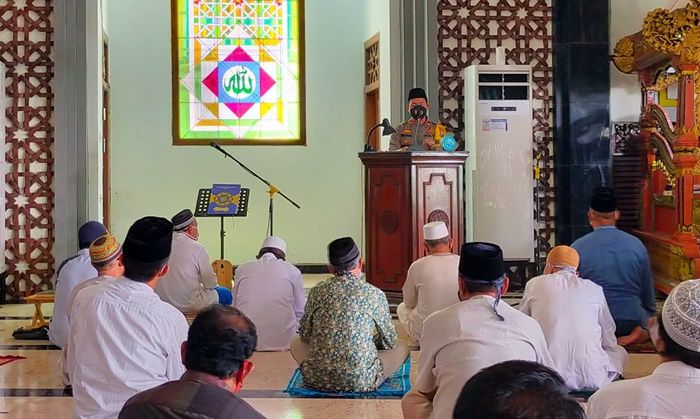 Jelang Hari Raya Idul Fitri 1442 H, Polres Ngawi Sosialisasi Pelaksanaan Salat Id di Masjid-masjid