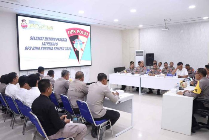 Jelang Operasi Bina Kusuma Semeru 2023, Polres Ngawi Gelar Latihan Pra Operasi