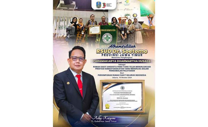 RSUD Dr Soetomo Raih Paramakarya Dharmartha Husada, Pj Gubernur Jatim: Terus Optimalkan Layanan RSUD Dr Soetomo Raih Paramakarya Dharmartha Husada, Pj Gubernur Jatim: Terus Optimalkan Layanan