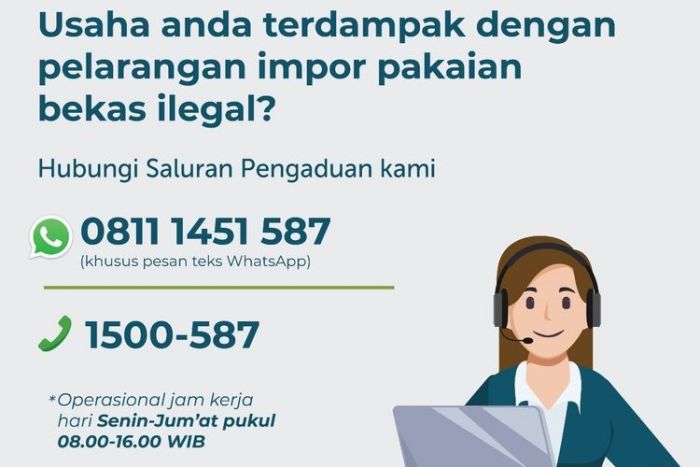 Kemenkop UKM Tanggapi Keluhan Pedagang Baju Bekas Impor dengan Buka Hotline Telepon Kemenkop UKM Tanggapi Keluhan Pedagang Baju Bekas Impor dengan Buka Hotline Telepon