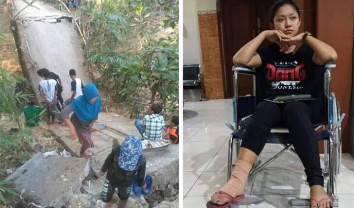Jembatan Talang Kembar Montong Ambruk, Pedangdut Ratna Antika Jadi Korban Jembatan Talang Kembar Montong Ambruk, Pedangdut Ratna Antika Jadi Korban