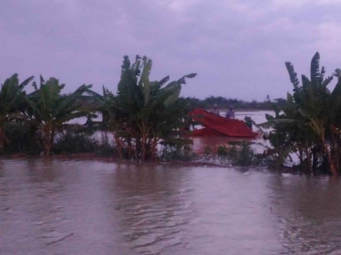 Debit Air Tinggi, Tanggul Kali Ingas di Kanor Bojonegoro Jebol