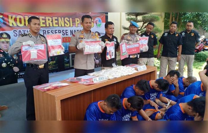 12 Hari, 35 Tersangka dan Ratusan Butir Pil Dobel L Diamankan Polres Kediri