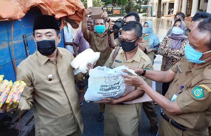 Pemkab Sidoarjo Mulai Bagikan Paket Sembako Dampak Covid-19