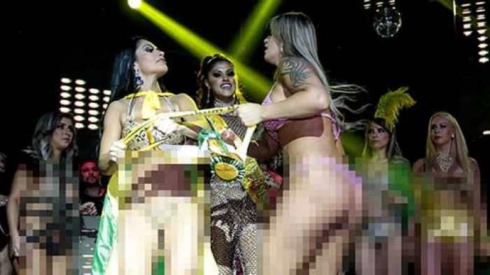 Kontes Miss BumBum 2018 Ricuh, Dua Kontestan Rebutan Selempang Juara Kontes Miss BumBum 2018 Ricuh, Dua Kontestan Rebutan Selempang Juara
