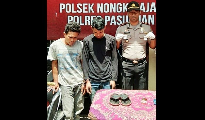 ​Polsek Nongkojajar Pasuruan Ringkus Dua Pemuda Saat Kencan Bawa Sabu