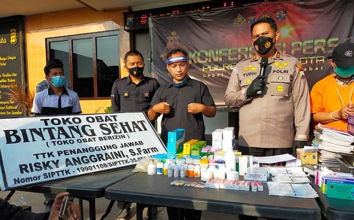 Pemilik Toko Obat Racikan Tanpa Izin di Blitar Diamankan, Ternyata Juga Buka Praktik Pengobatan