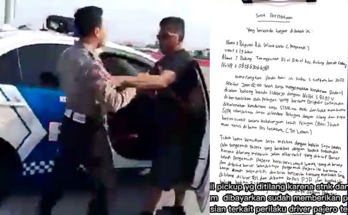 Viral Video Petugas PJR Diduga Pungli Sopir Pikap di Tol Lebani Gresik, ini Klarifikasi Polda Jatim