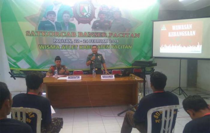 Dandim Pacitan Berikan Materi di Susbalan Satkorcab Banser