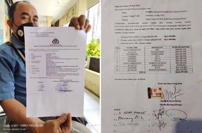Merasa Ditipu Kades Karangkliwon Pasuruan Rp35 Juta, Pegawai Kecamatan Grati Lapor Polisi Merasa Ditipu Kades Karangkliwon Pasuruan Rp35 Juta, Pegawai Kecamatan Grati Lapor Polisi