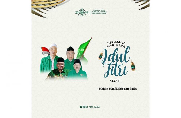 PCNU Kabupaten Nganjuk Mengucapkan Selamat Hari Raya Idul Fitri 1446 H